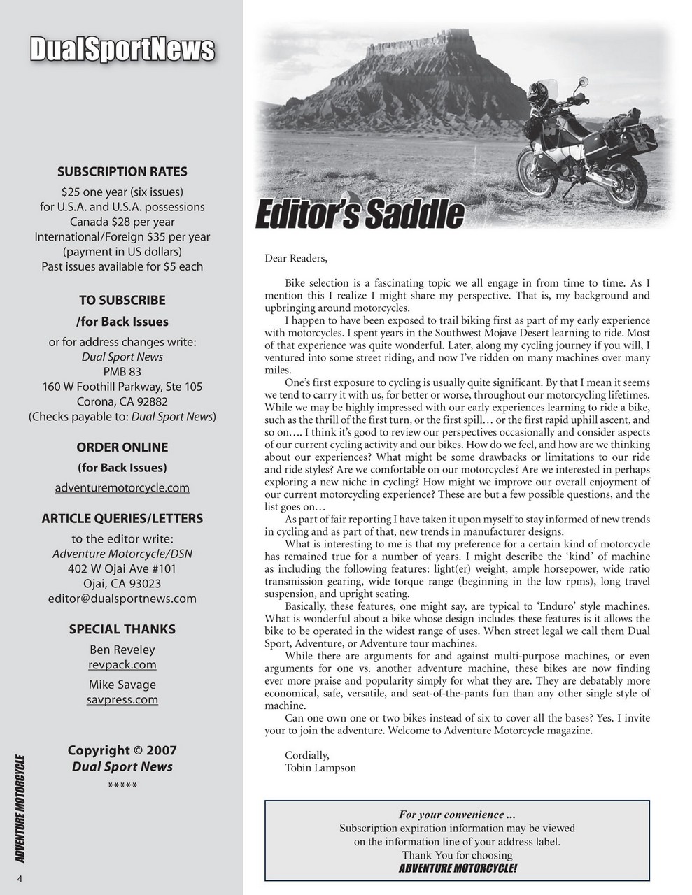 Adventure Motorcycle Preview Pages