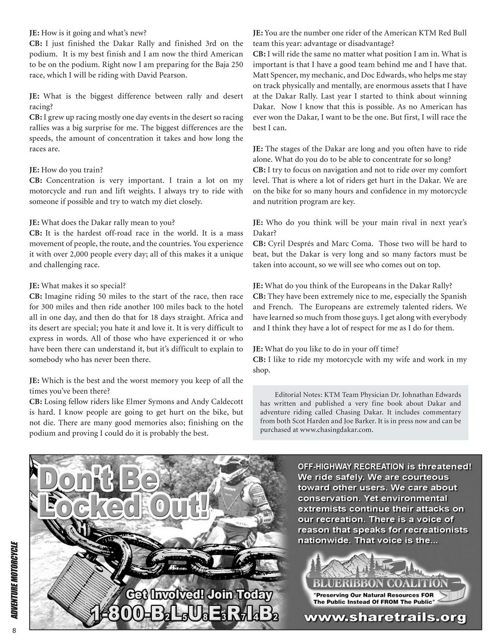 Adventure Motorcycle Preview Pages