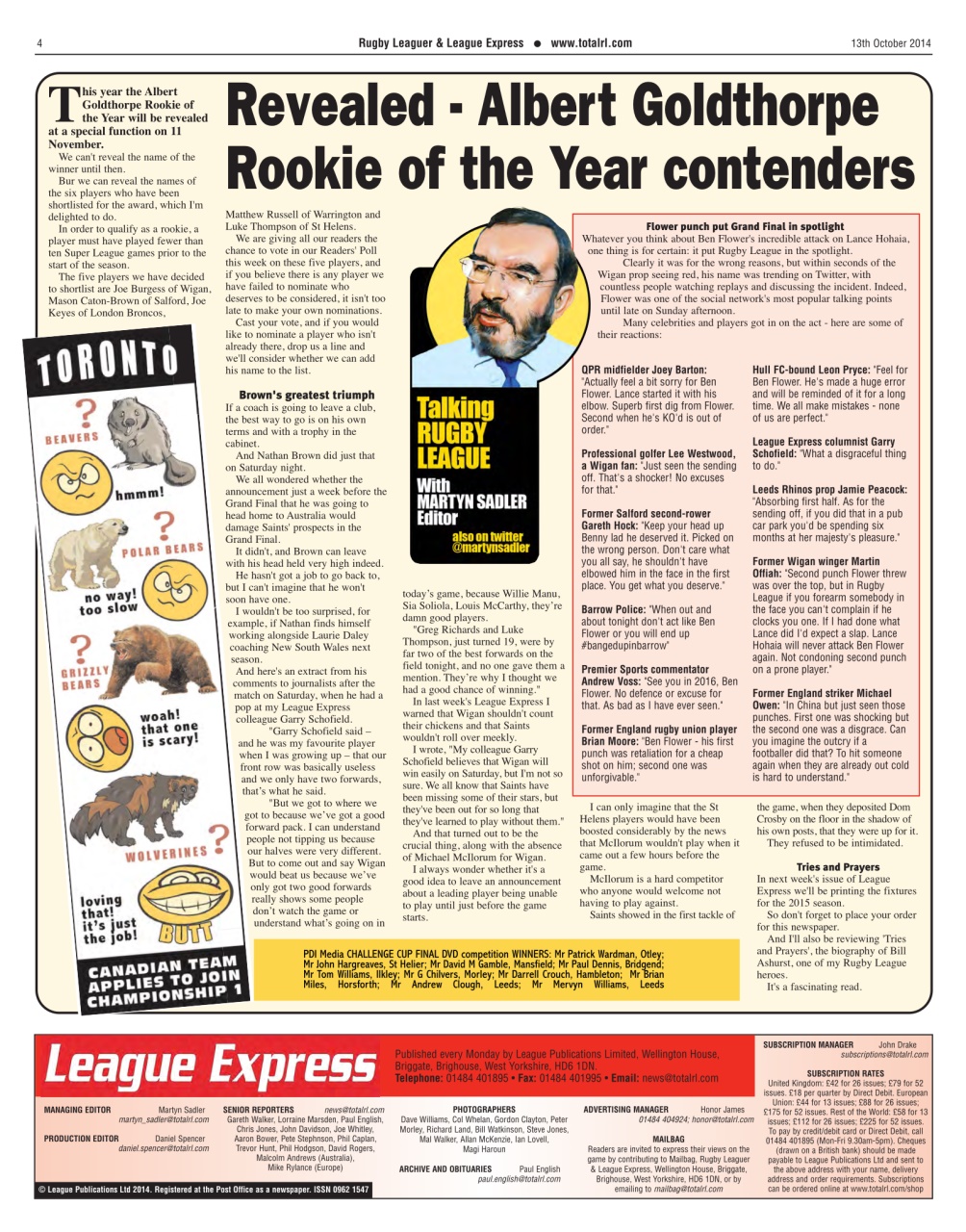 League Express Preview Pages