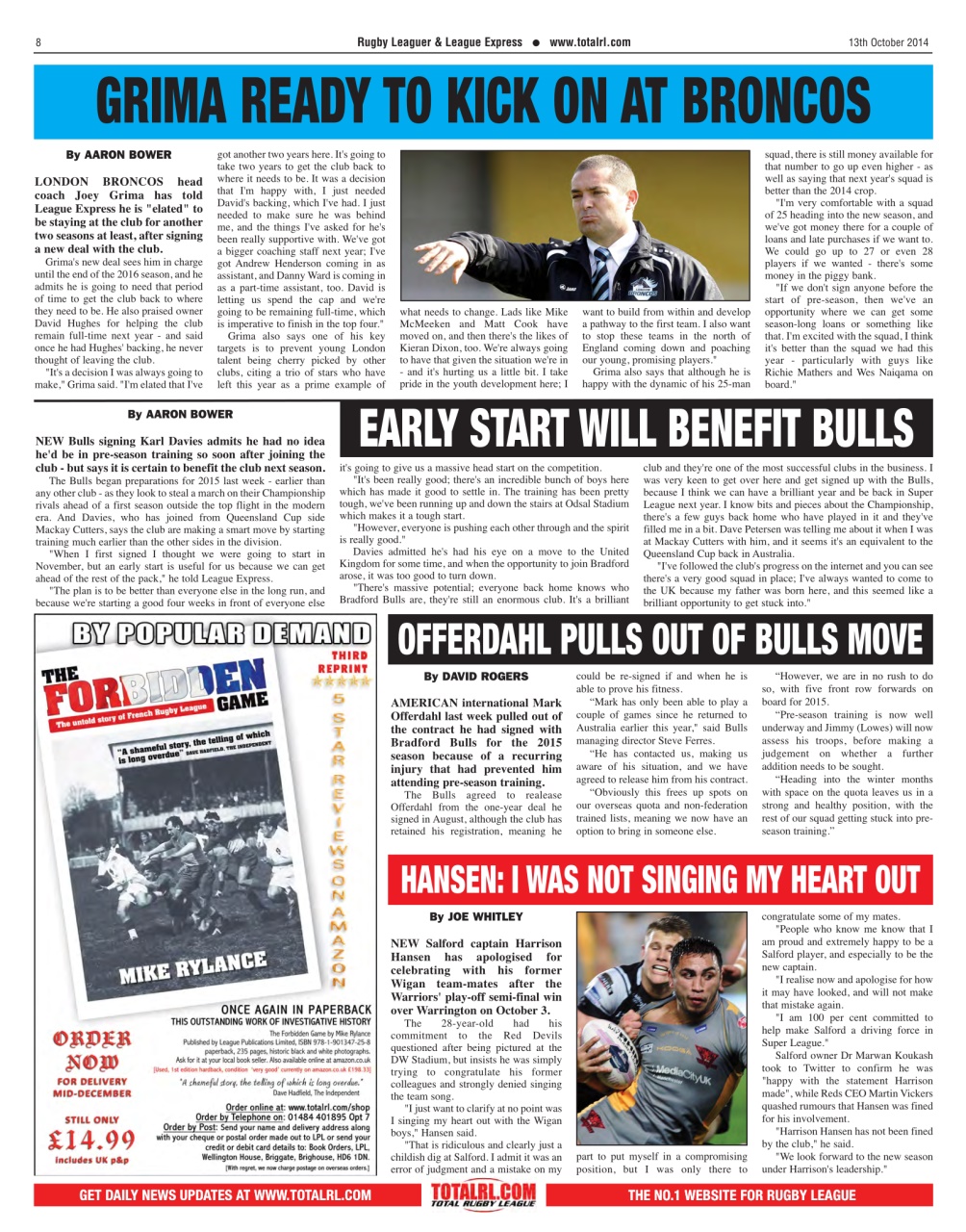 League Express Preview Pages