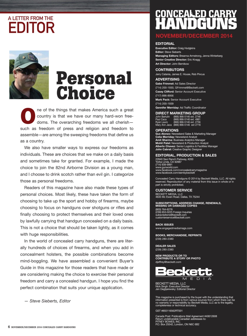 Concealed Carry Handguns Preview Pages