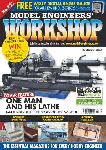 Model Engineer & Workshop Magazine issue November 2014