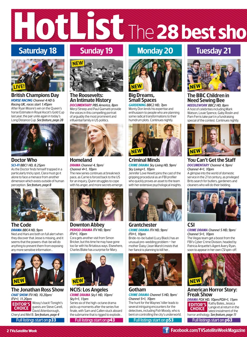 TV & Satellite Week Preview Pages