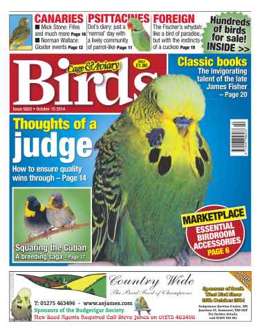 Cage & Aviary Birds issue No.5825 Thoughts of the Judge