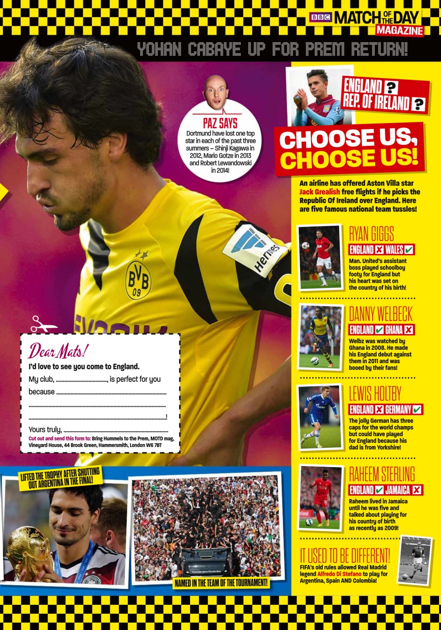 Match of the Day Preview Pages