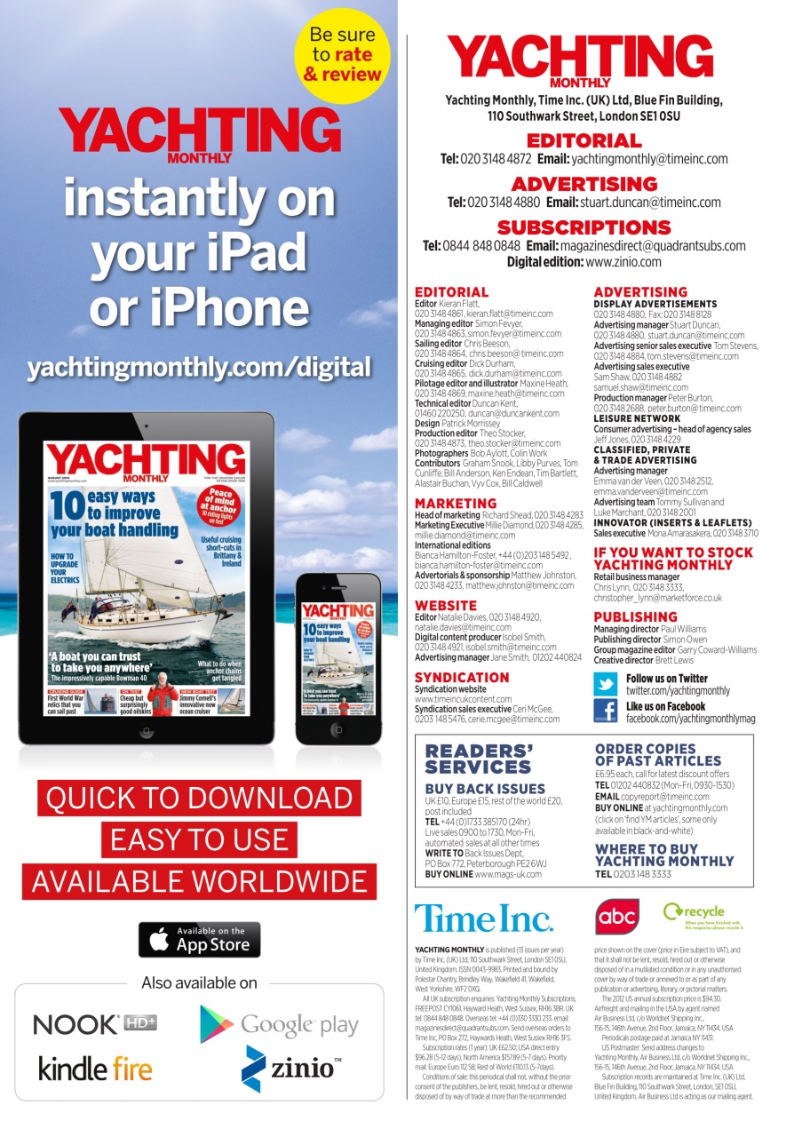 Yachting Monthly Preview Pages