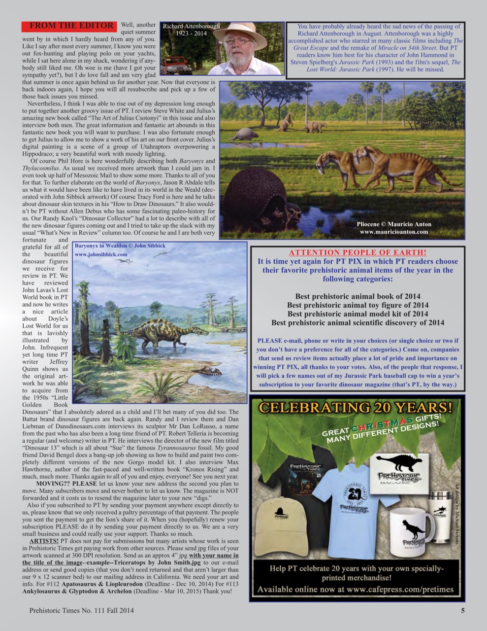 Prehistoric Times Preview Pages