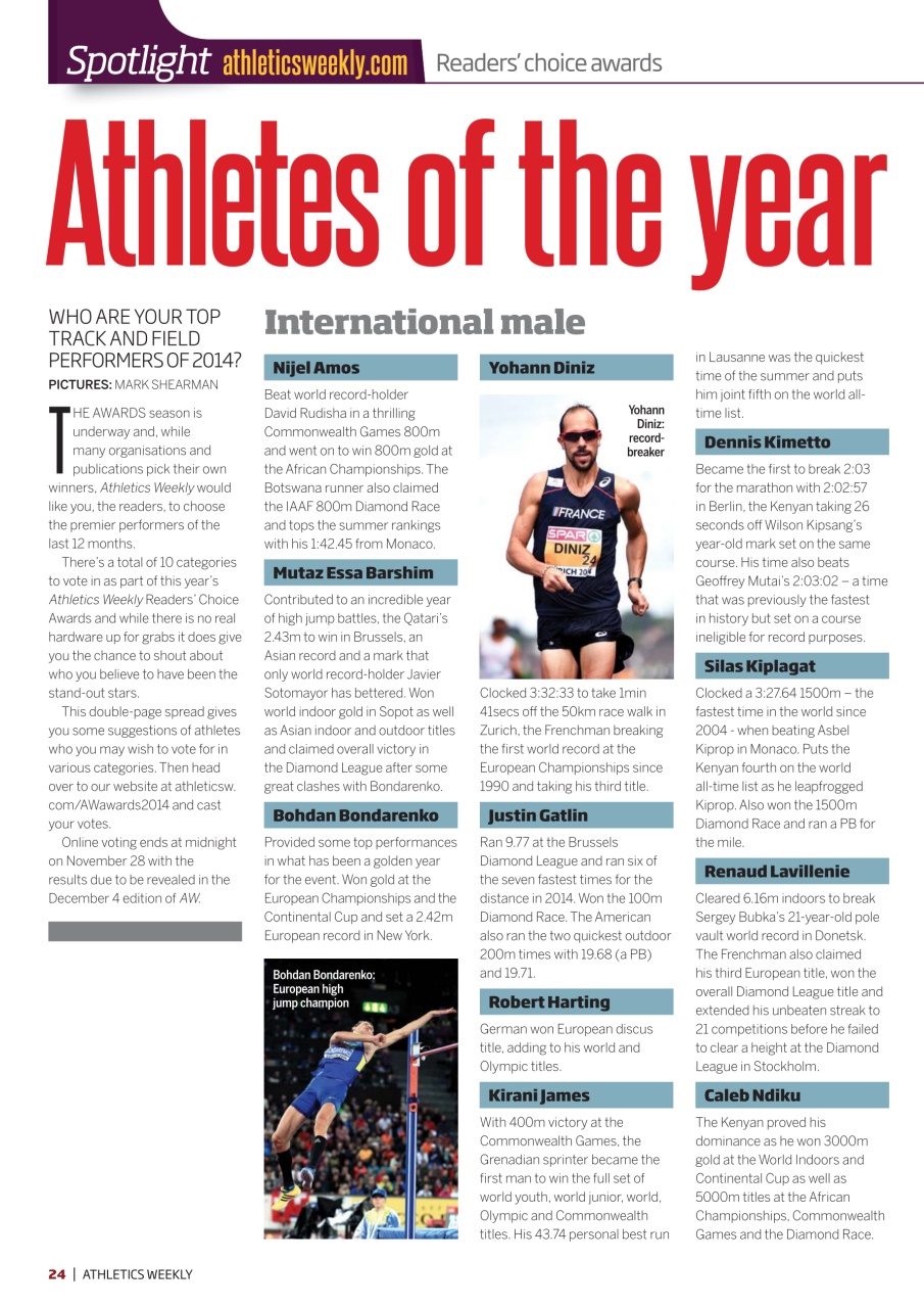AW – Athletics Weekly Magazine Preview Pages