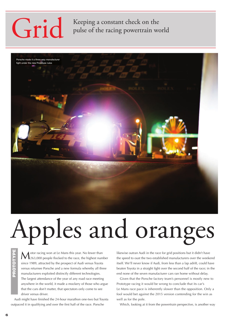 Race Engine Technology Preview Pages