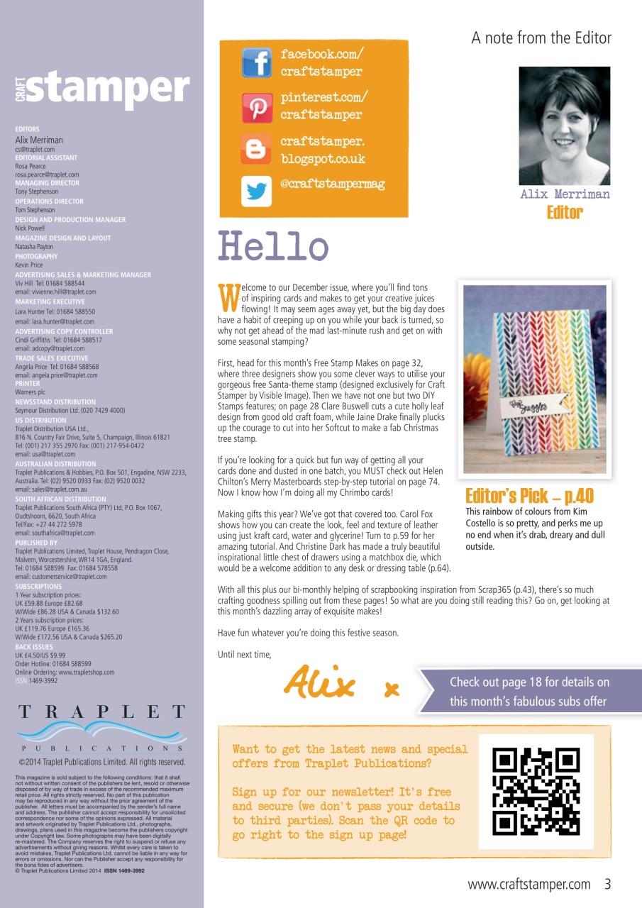 Craft Stamper Preview Pages