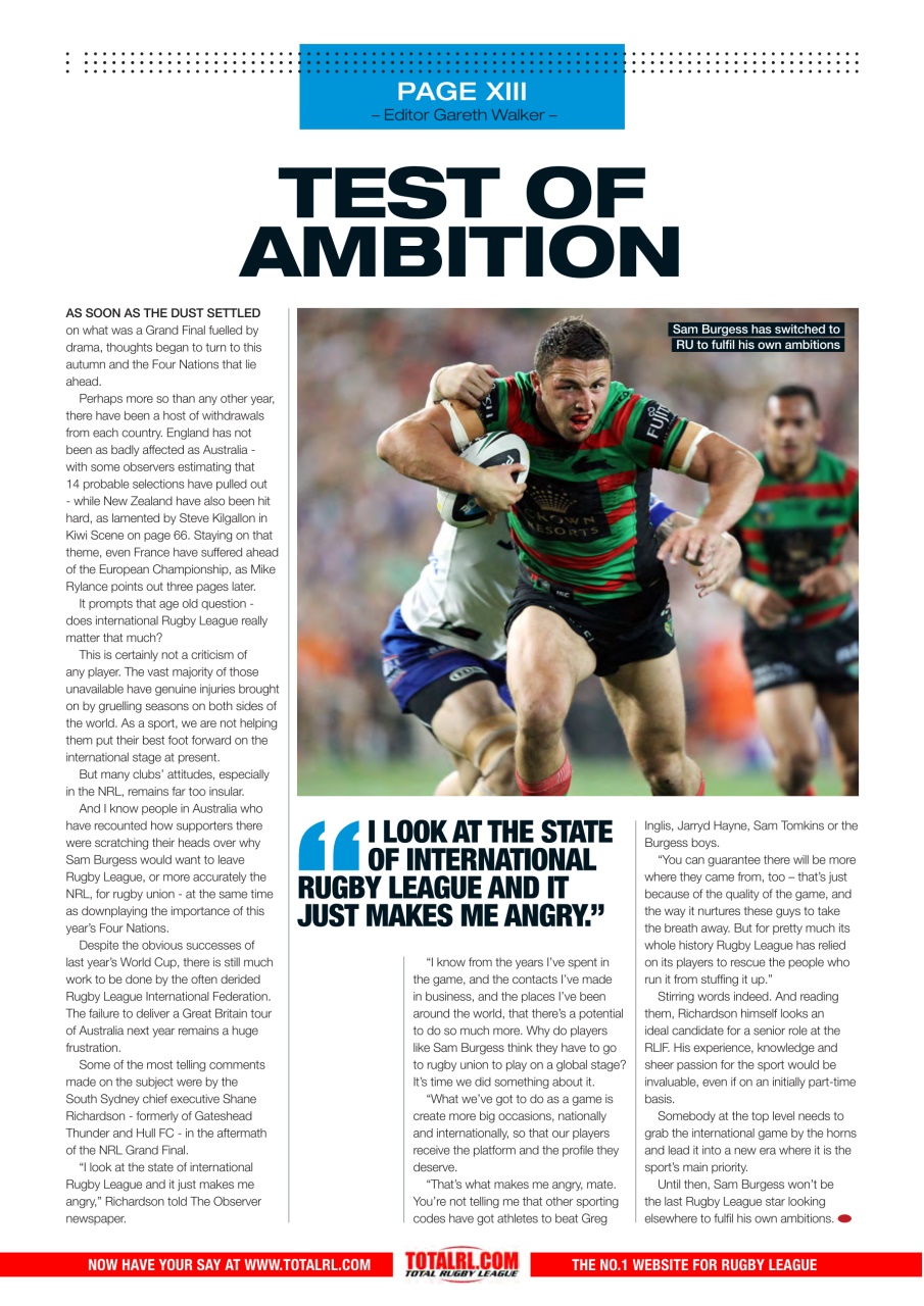 Rugby League World Preview Pages