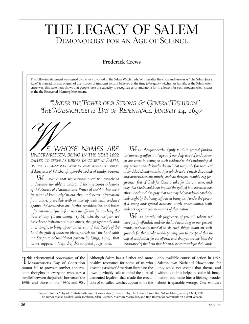 Skeptic Preview Pages