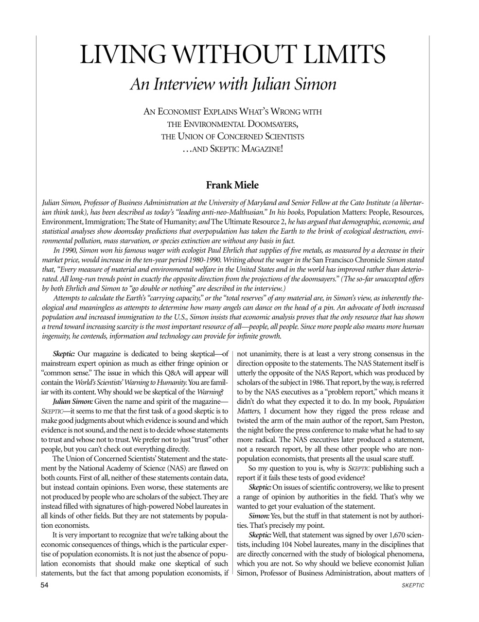 Skeptic Preview Pages