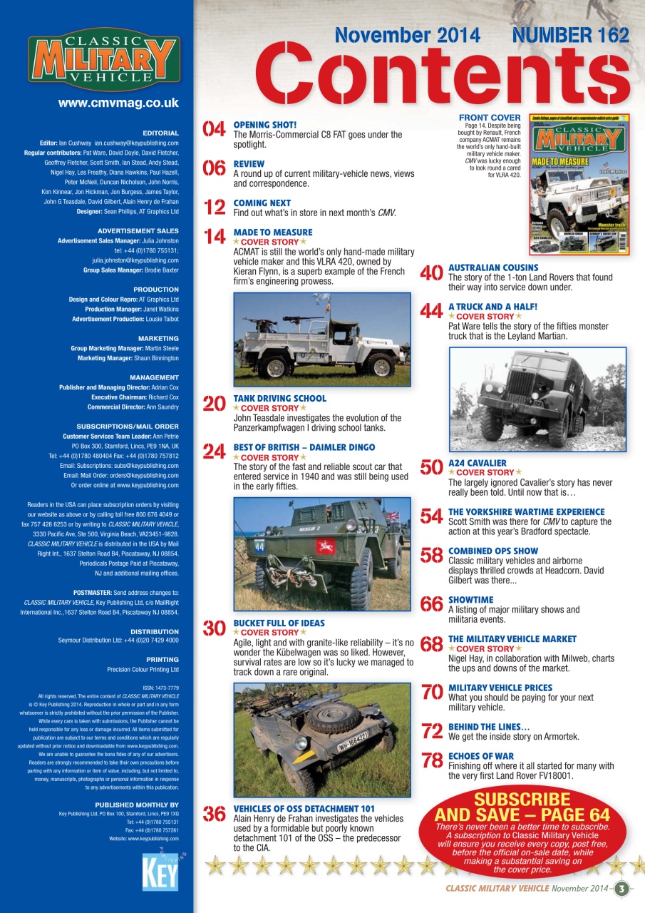 Classic Military Vehicle Preview Pages