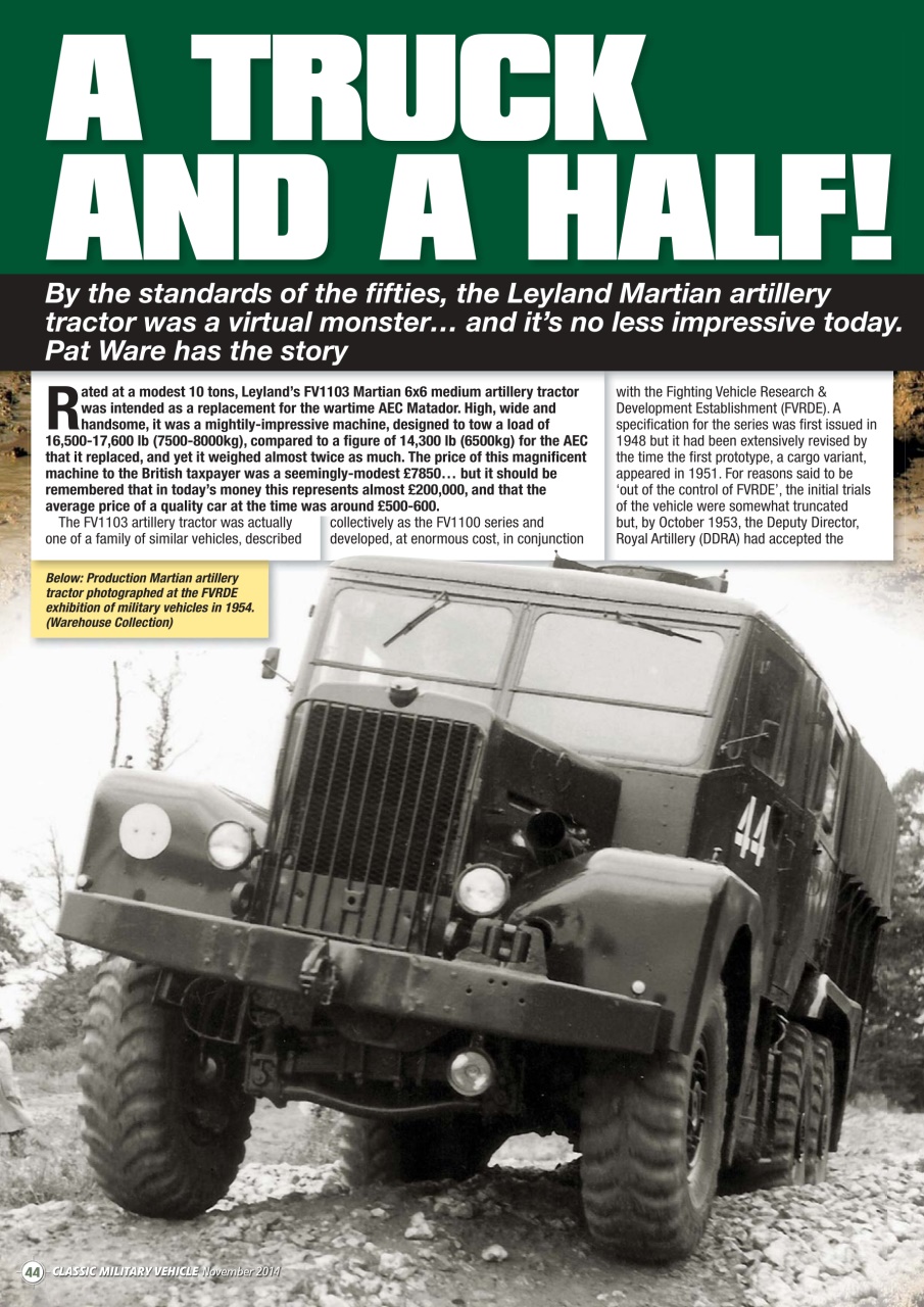 Classic Military Vehicle Preview Pages