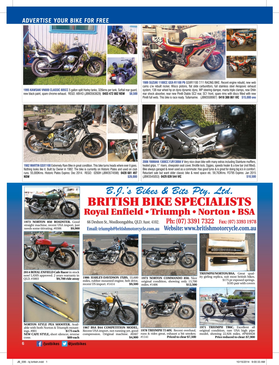 JUST BIKES Preview Pages