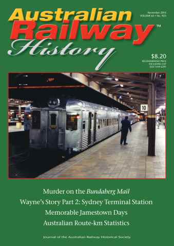 Australian Railway History issue Nov-14