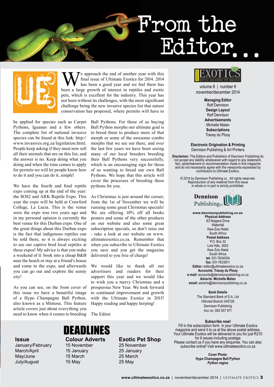 Ultimate Exotics Preview Pages