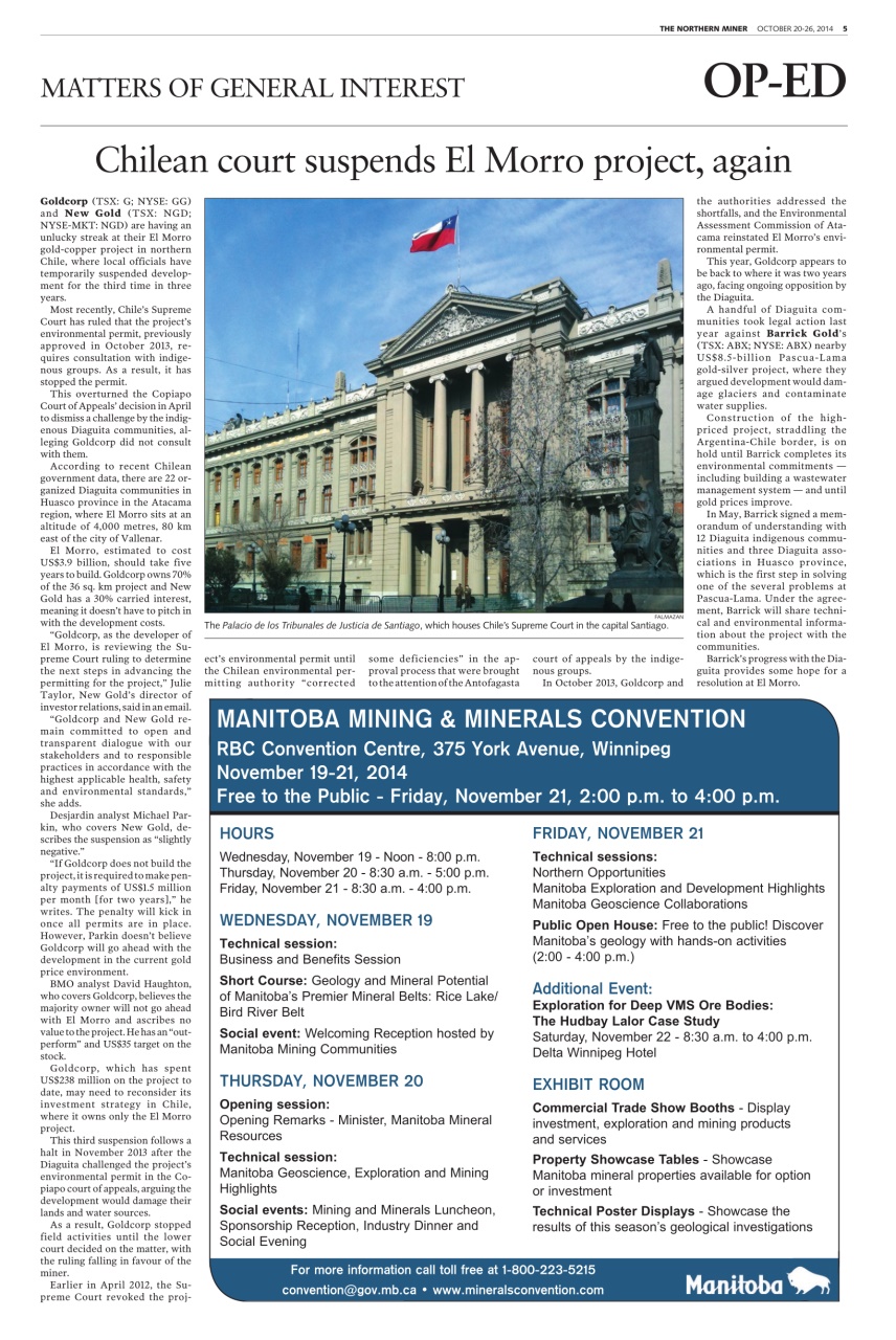 The Northern Miner Preview Pages