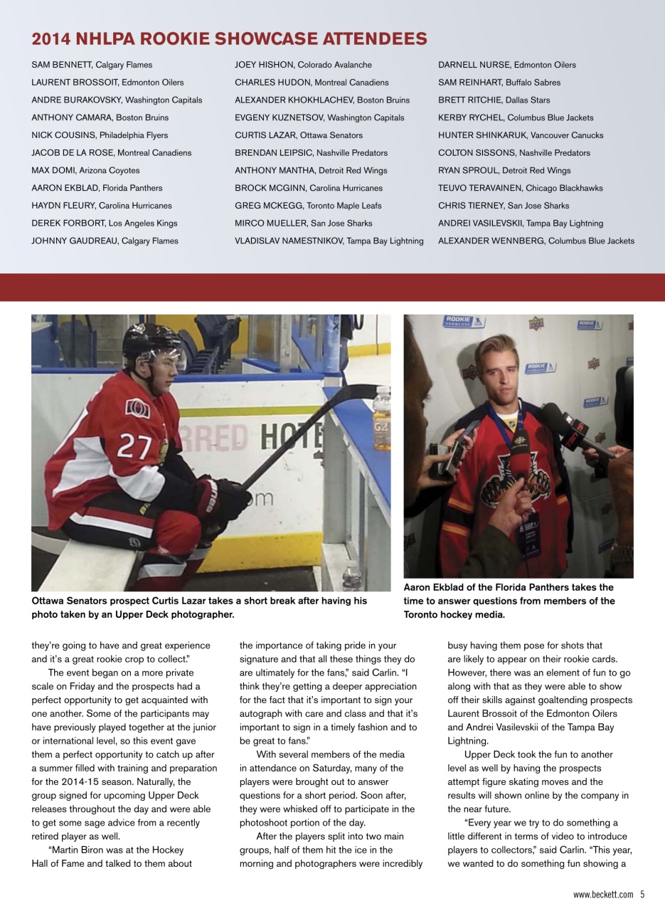 Beckett Hockey Magazine Preview Pages