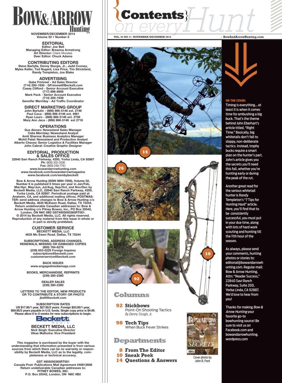 Bow & Arrow Hunting Preview Pages
