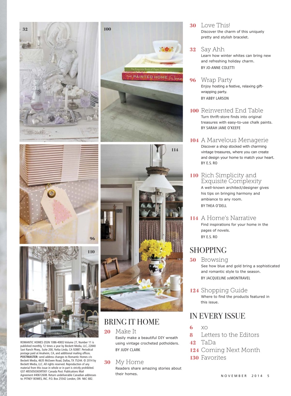 Romantic Homes Preview Pages