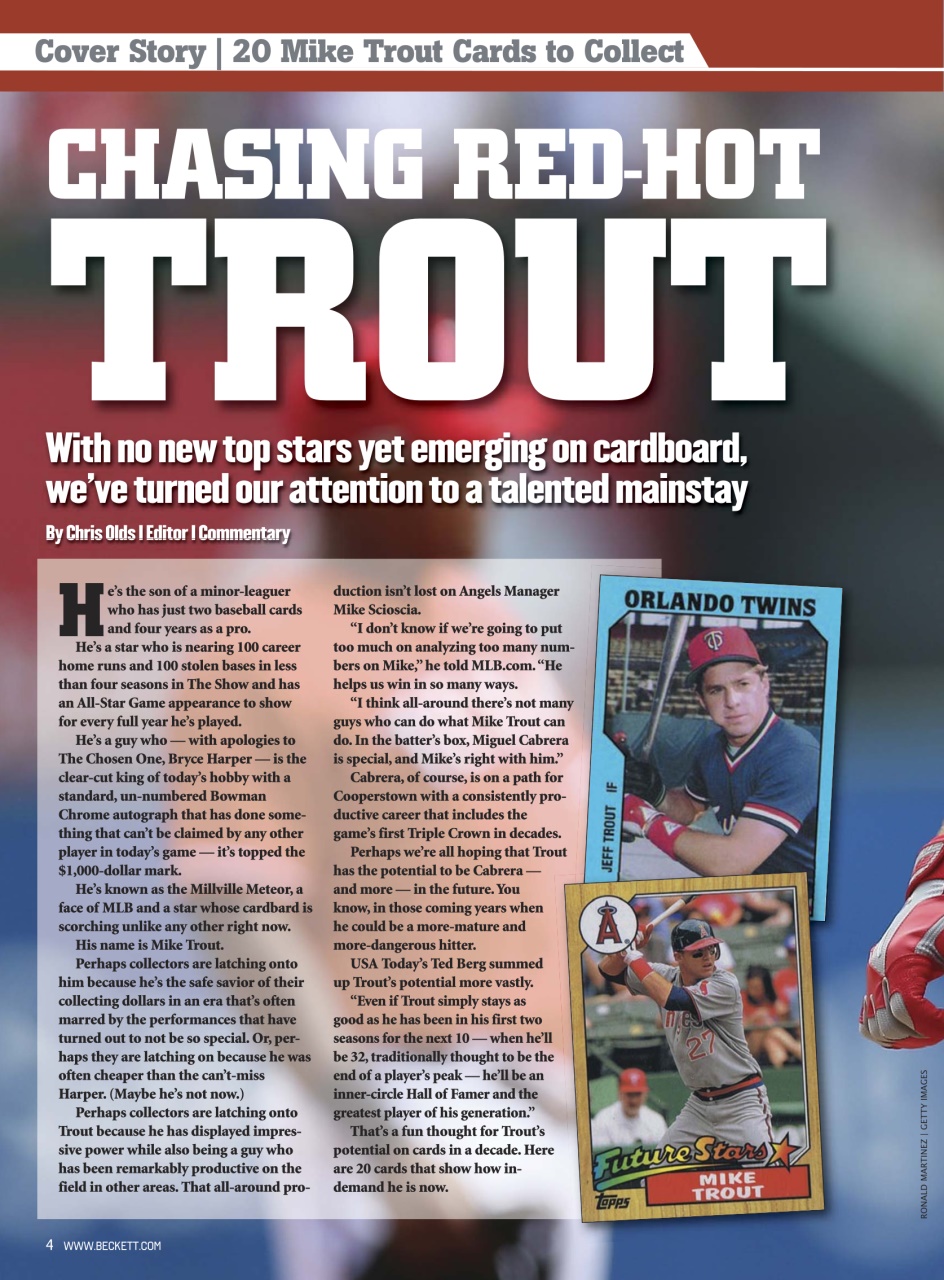 Beckett Baseball Magazine Preview Pages