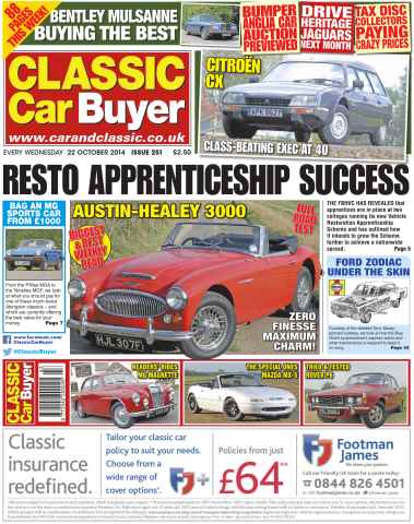 Classic Car Buyer issue No.251 Resto Apprentiseship Success