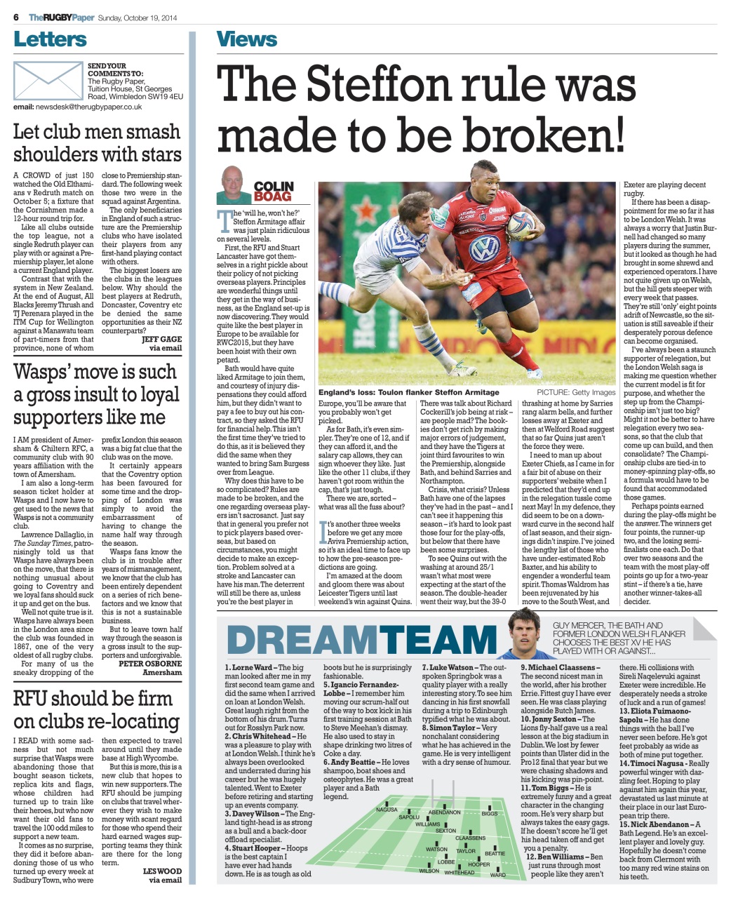 The Rugby Paper Preview Pages