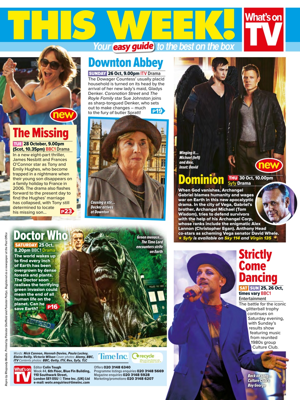 What's on TV Preview Pages
