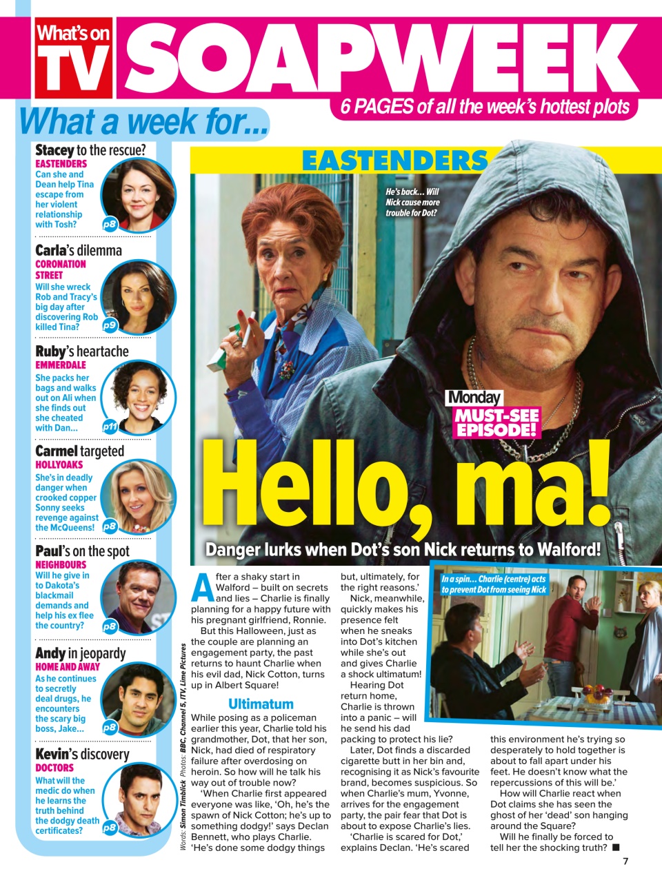 What's on TV Preview Pages