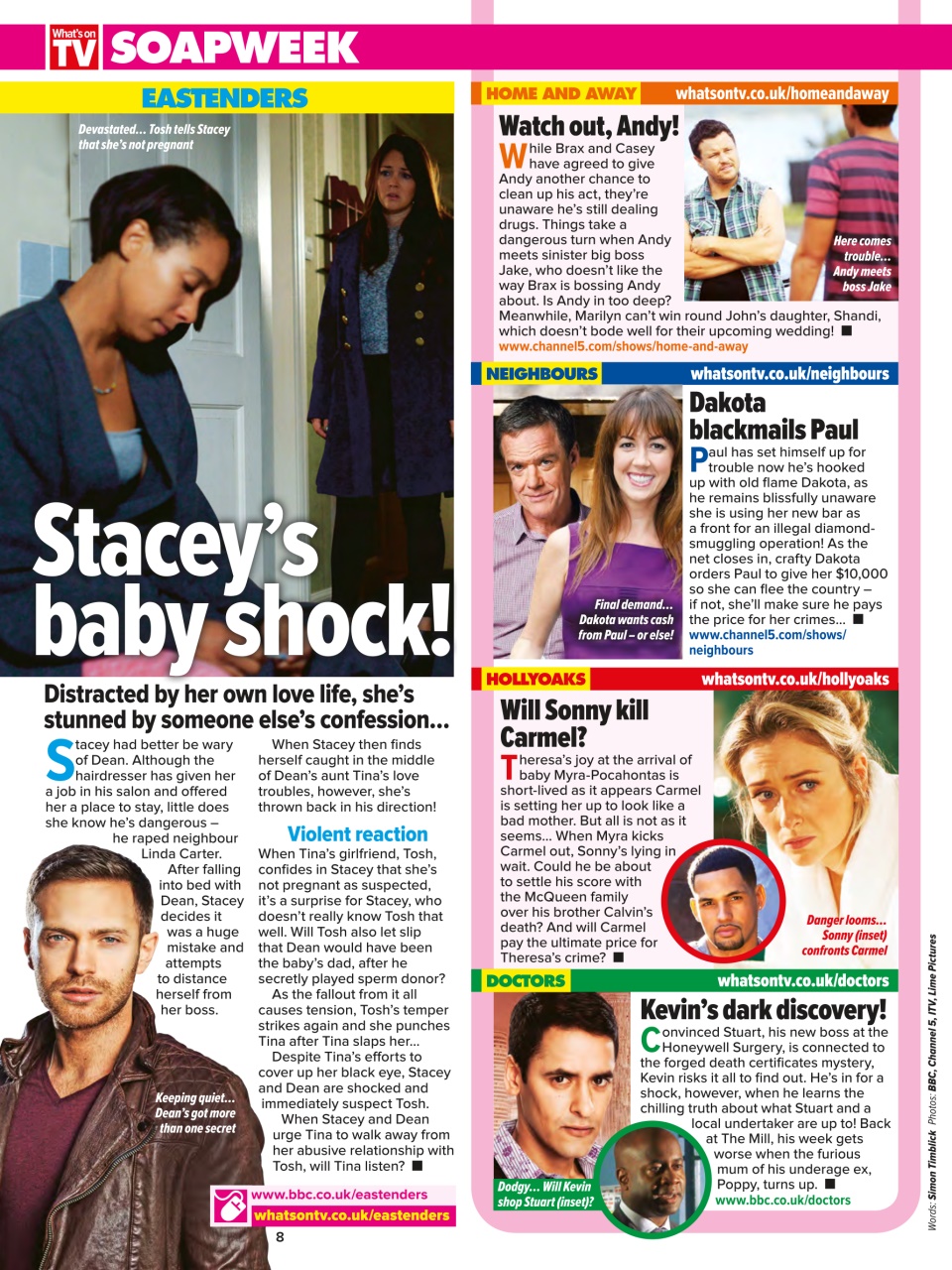 What's on TV Preview Pages
