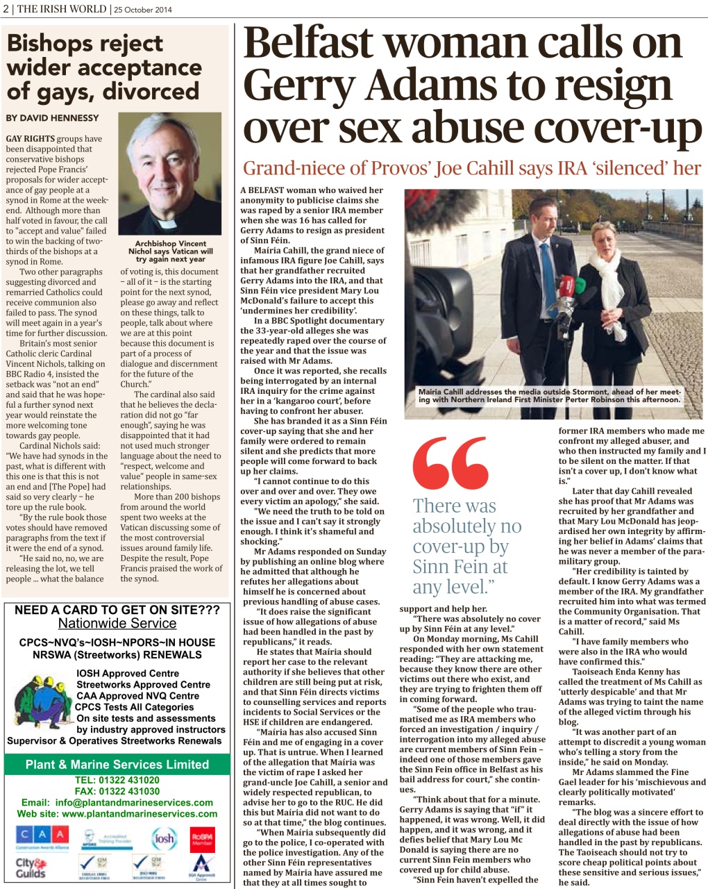 Irish World Preview Pages