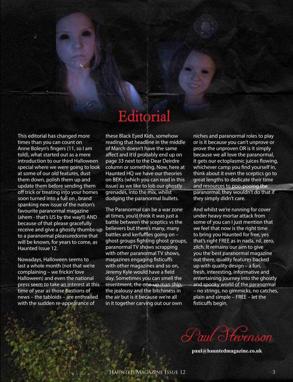 Haunted Magazine Preview Pages