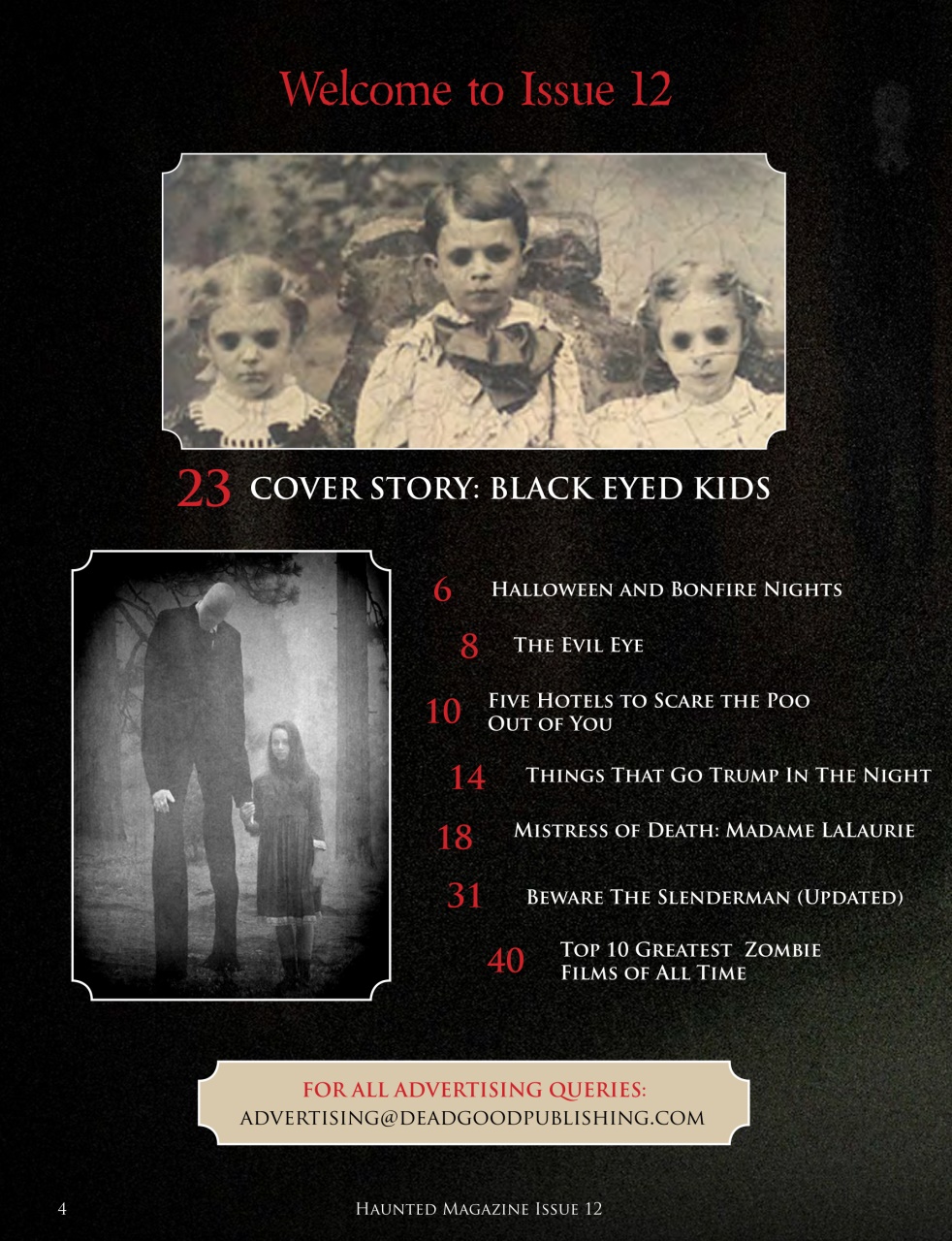 Haunted Magazine Preview Pages