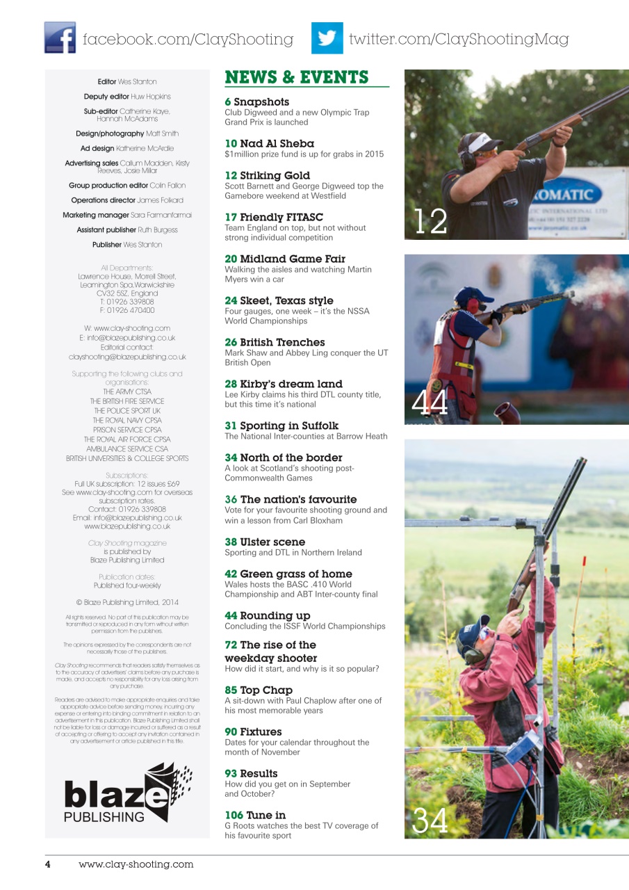 Clay Shooting Preview Pages