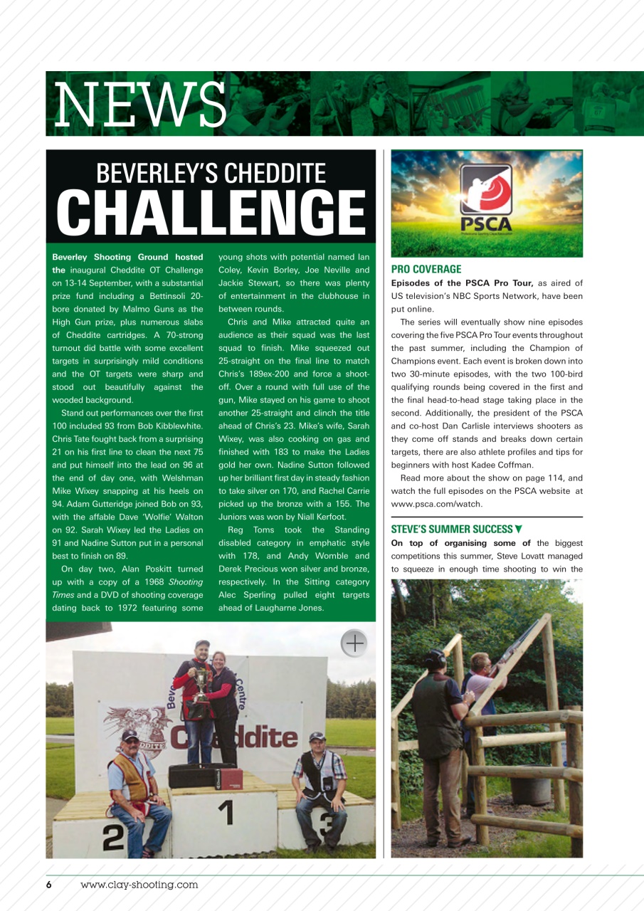 Clay Shooting Preview Pages