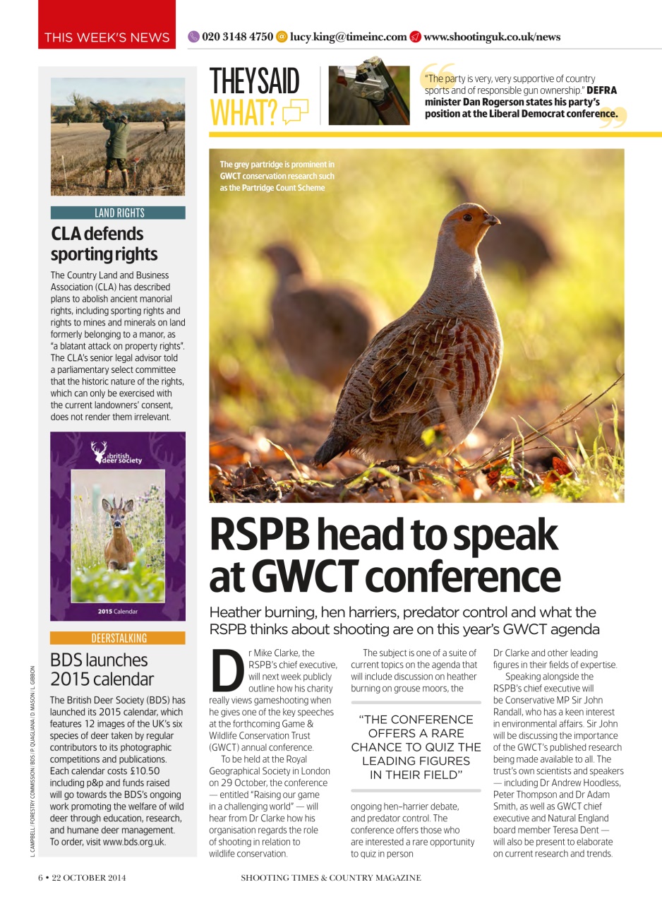 Shooting Times & Country Preview Pages