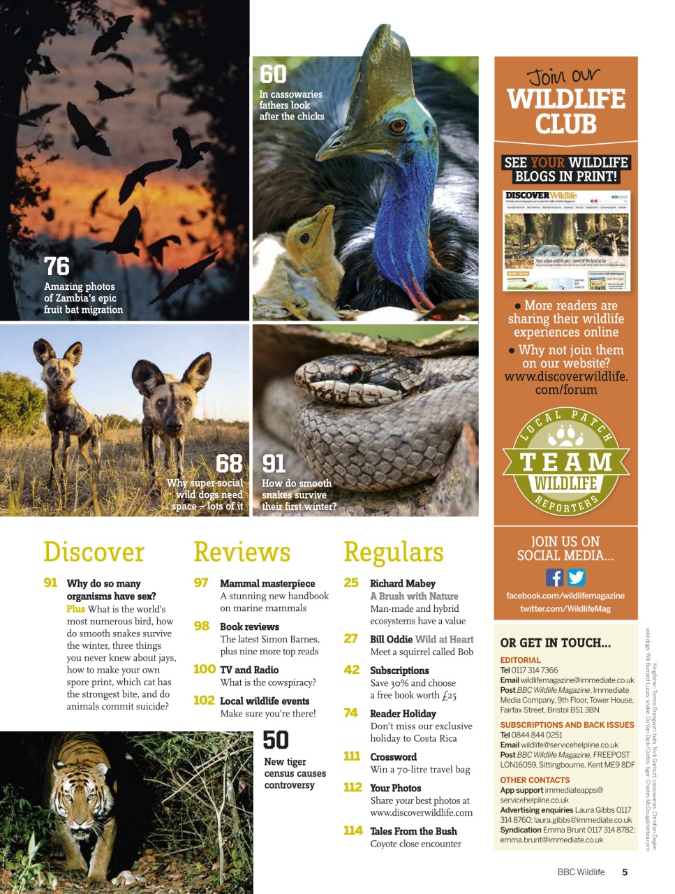 BBC Wildlife Magazine Preview Pages