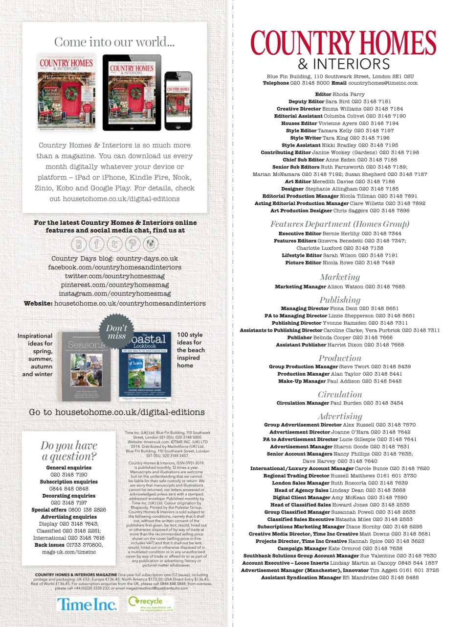Country Homes & Interiors Preview Pages