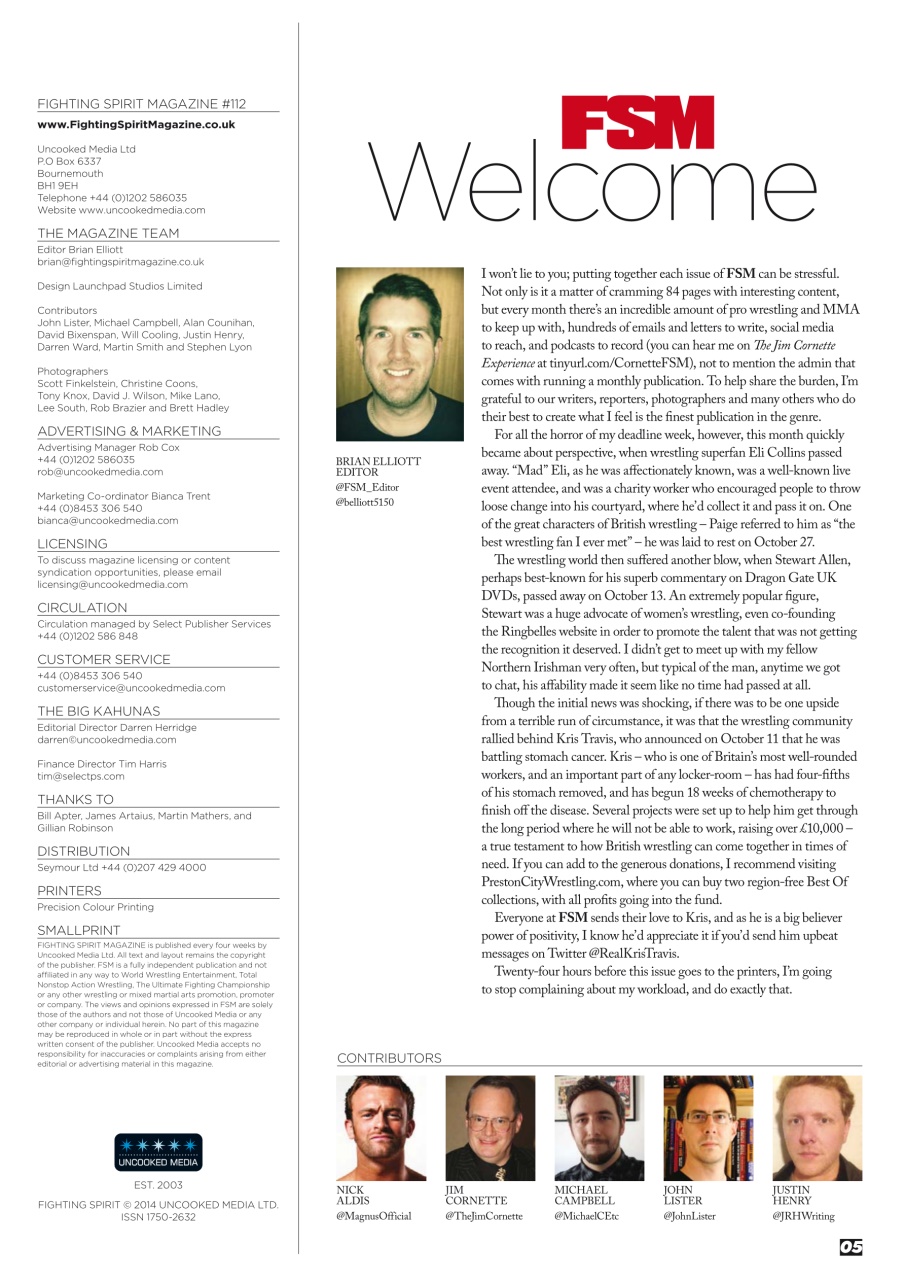 Wrestletalk Magazine Preview Pages