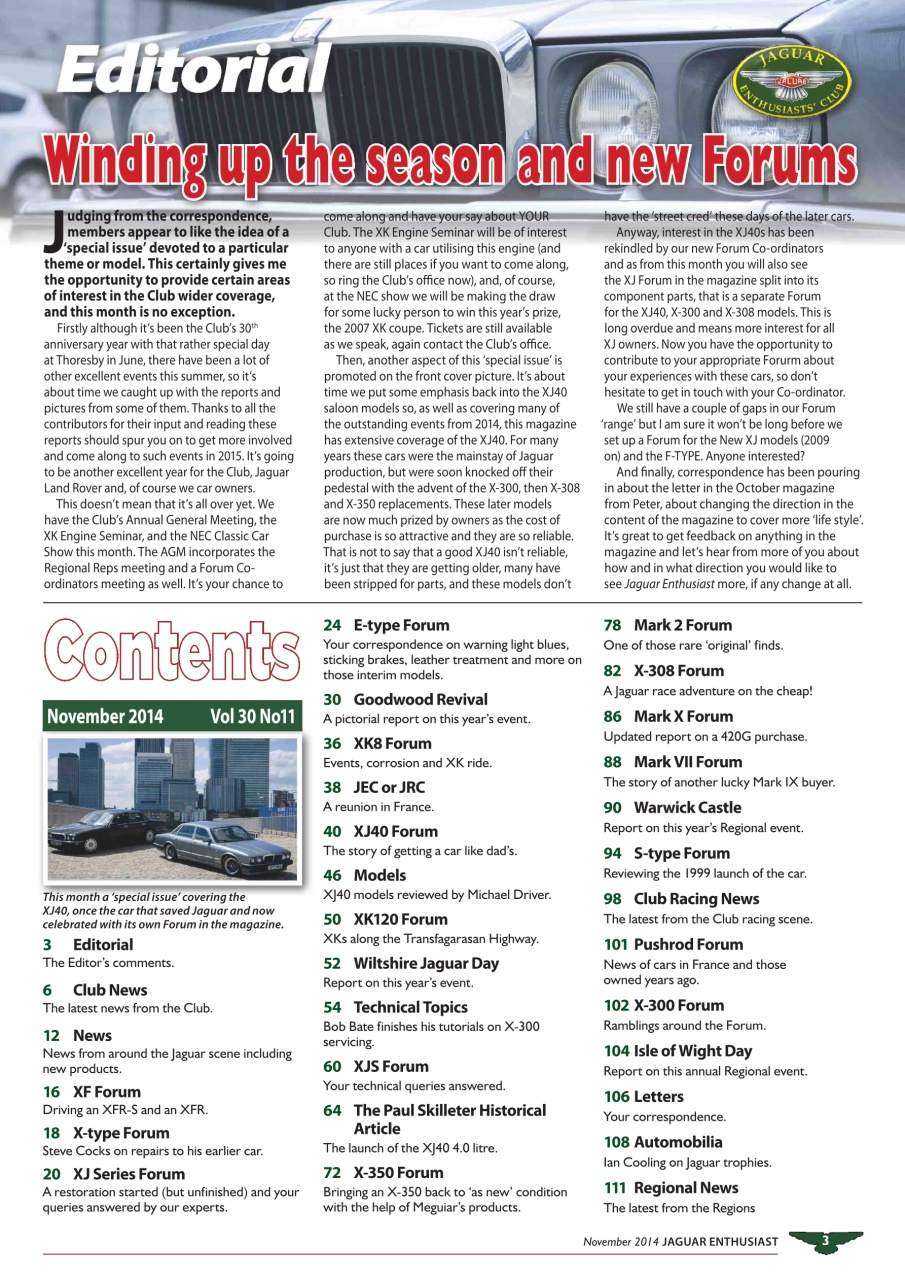 Jaguar Enthusiast Preview Pages