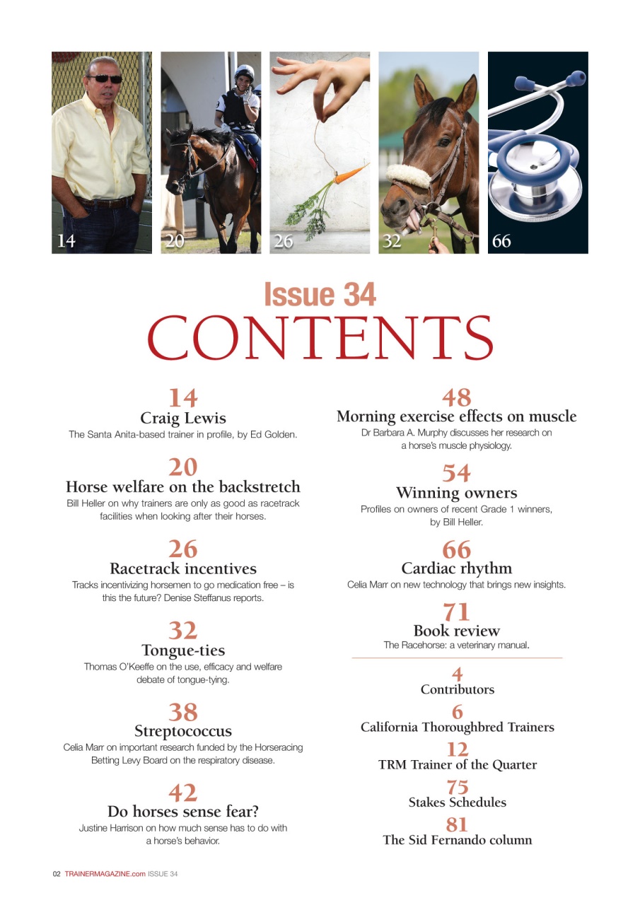 North American Trainer Magazine - horse racing Preview Pages