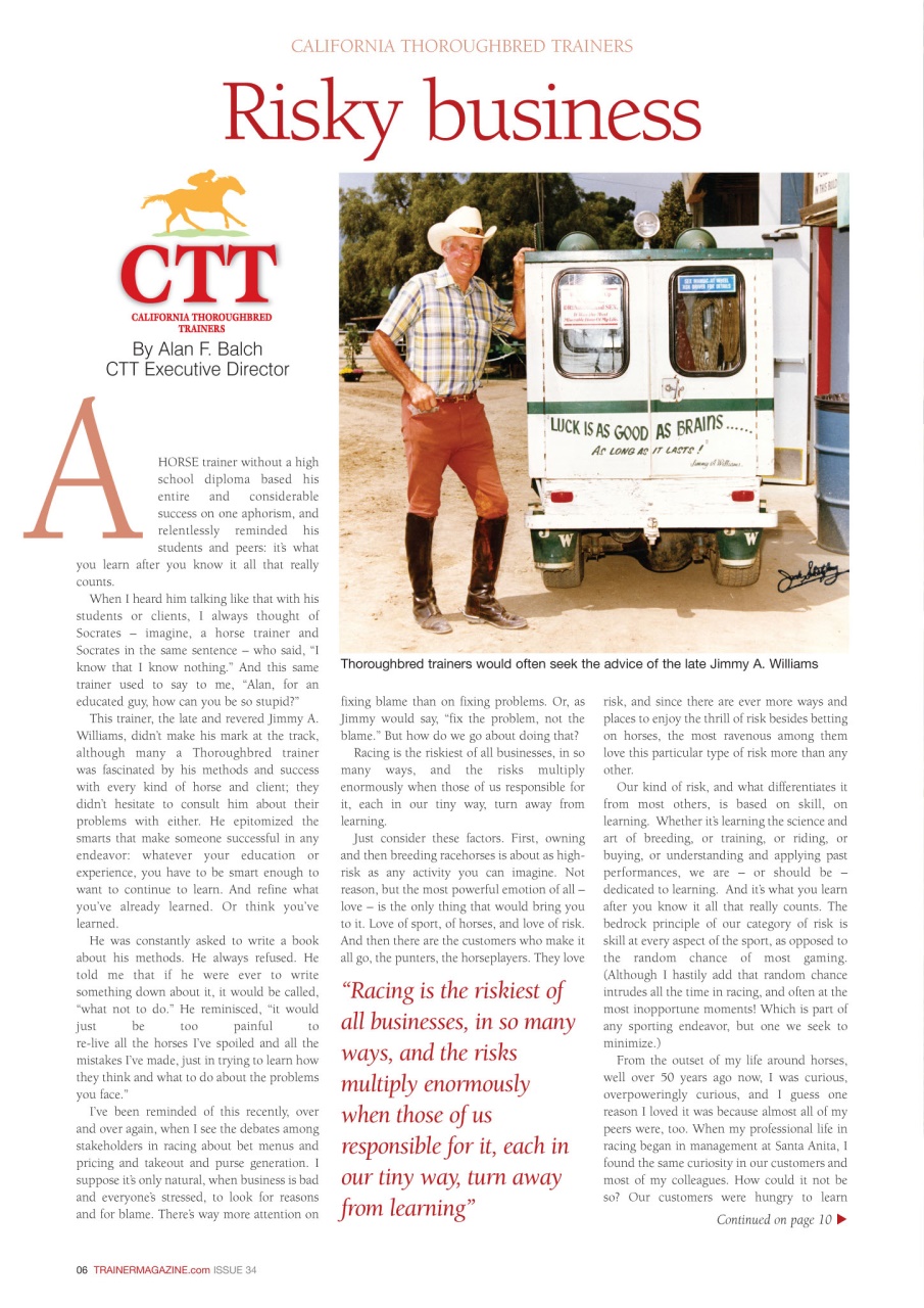 North American Trainer Magazine - horse racing Preview Pages