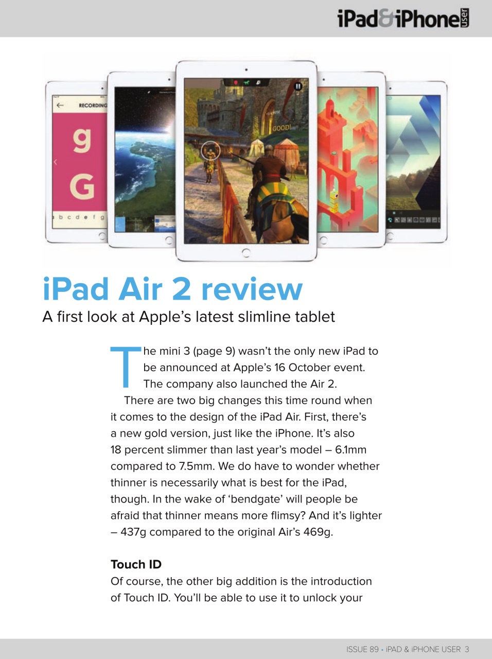 iPad and iPhone User Preview Pages