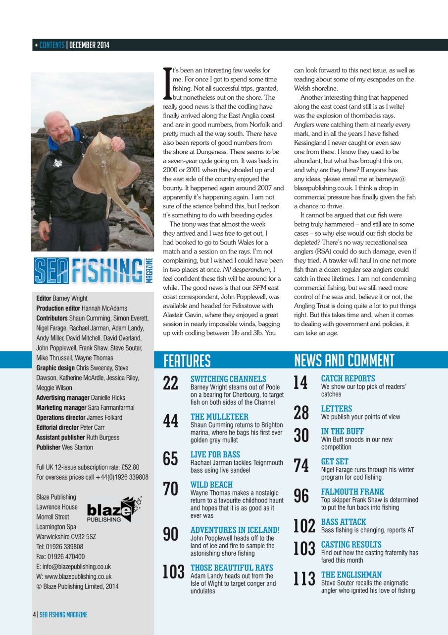 Sea Fishing Magazine Preview Pages