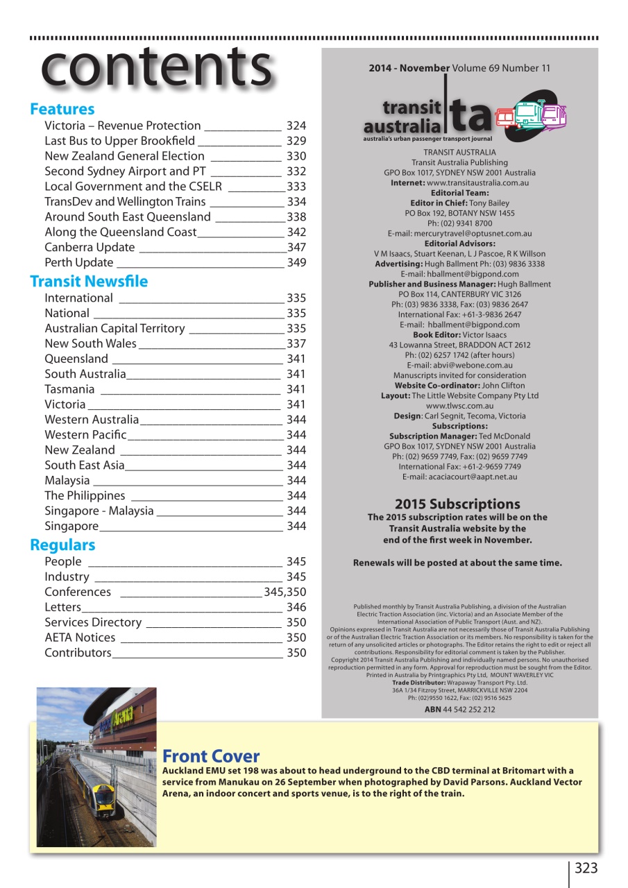 Transit Australia Preview Pages