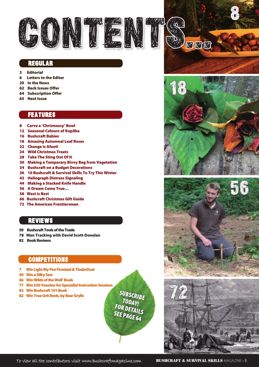 Bushcraft & Survival Skills Magazine Preview Pages