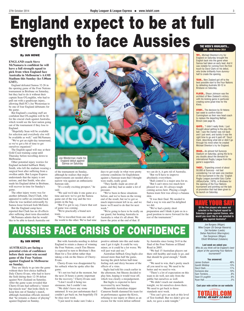 League Express Preview Pages