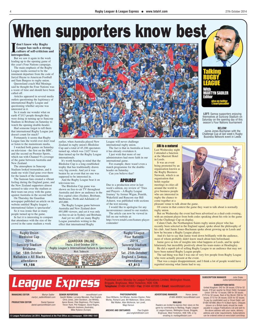 League Express Preview Pages